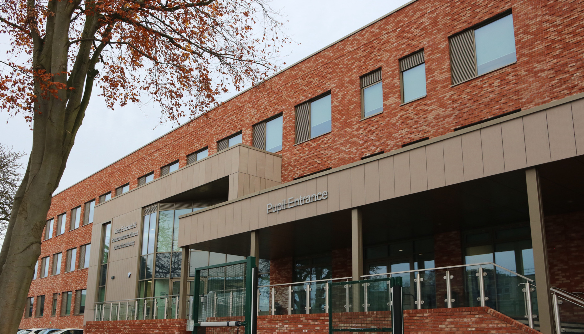 KEVI Handsworth Wood Girls' Academy School Entrance on opening day