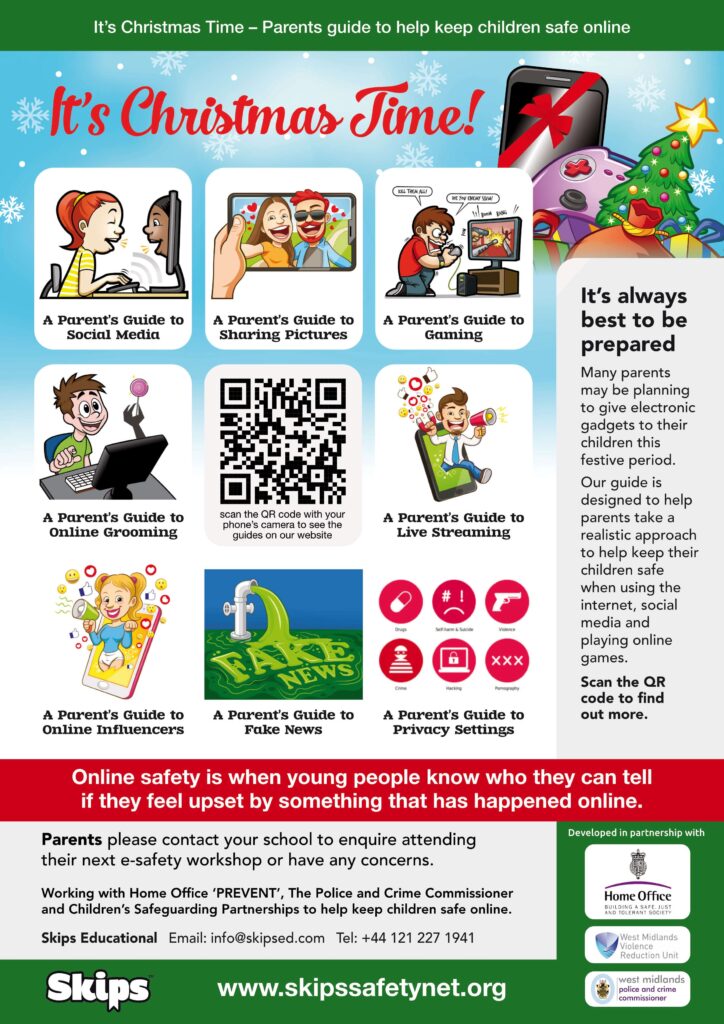 Keeping children safe online – Christmas-With QR Code